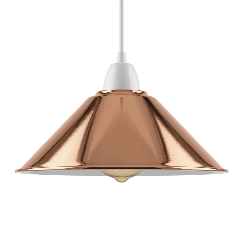 Industrielle Metallwandleuchte – Lampenschirm im Vintage-Stil mit reduzierter Platte~3426