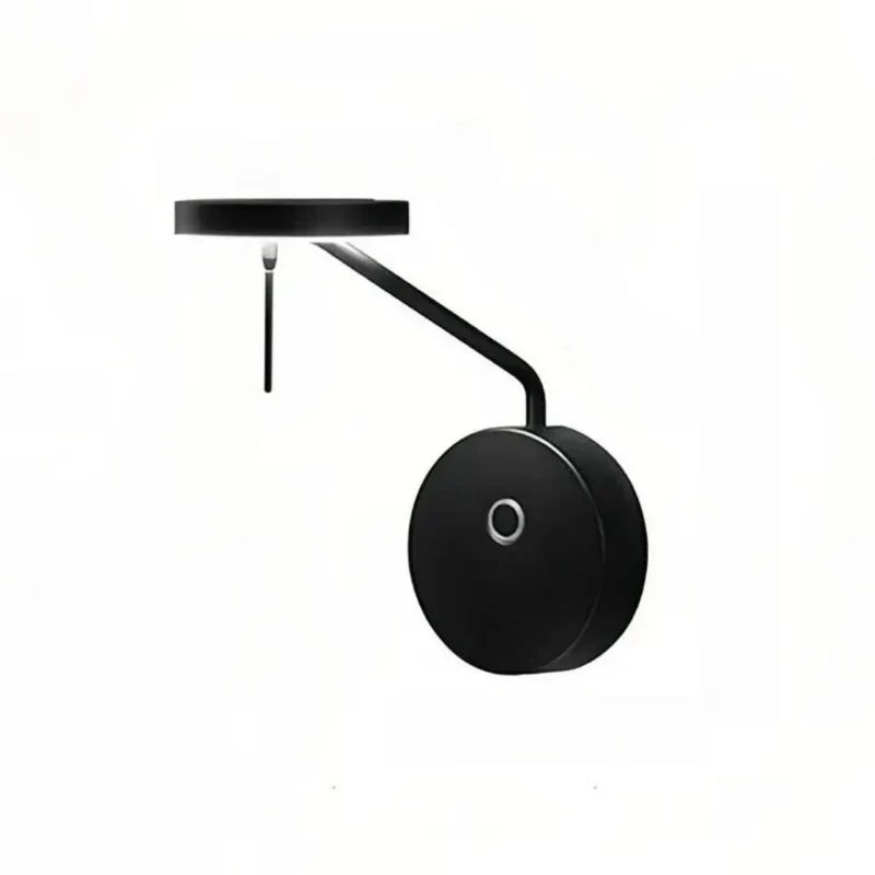 Moderne LED-Wandleuchte mit verstellbarem Kipparm für Schlafzimmer in Schwarz