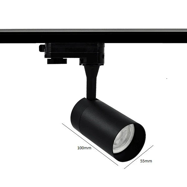 LED 3-Phasen-Schienenstrahler | GU10-Fassung | Schwarz
