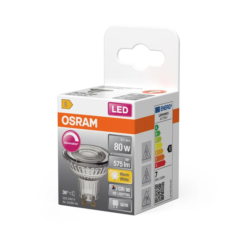 OSRAM LED Lampe LED SUPERSTAR PAR16 7W 927 GU10, 575 lm, 2700 K, Warmweiß
