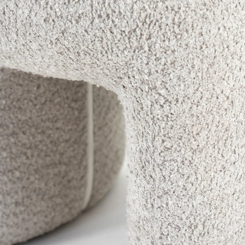 Polster Hocker Sahi Bouclé Taupe - By Boo