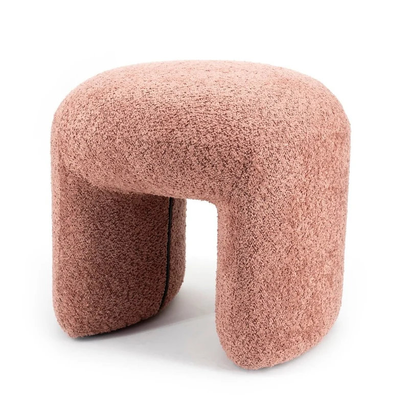 Polster Hocker Sahi Bouclé Terrakotta - By Boo
