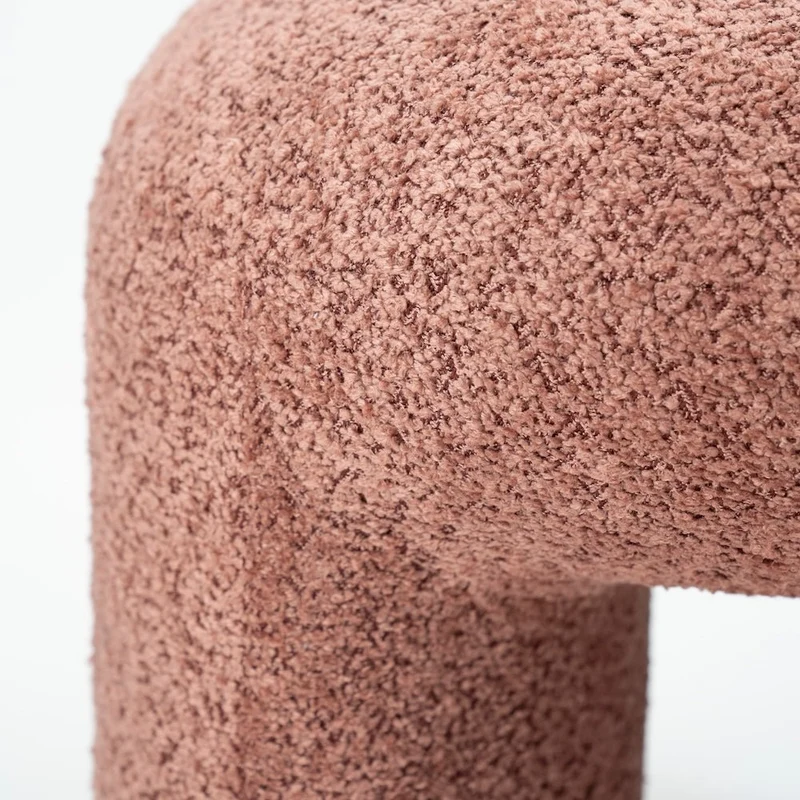 Polster Hocker Sahi Bouclé Terrakotta - By Boo