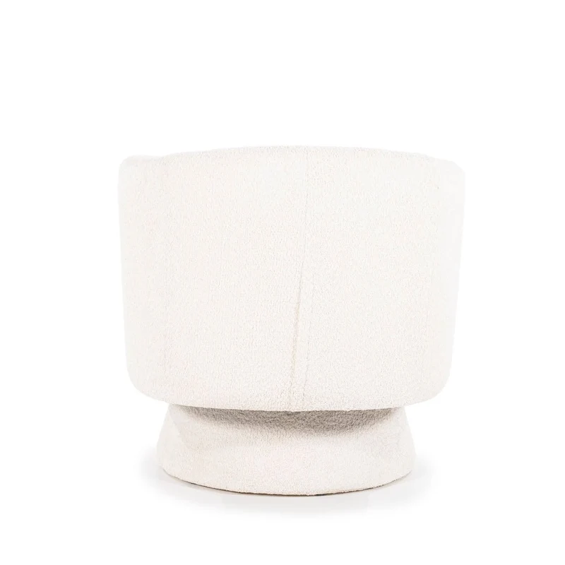 Drehbarer Loungesessel Balou Bouclé Weiss - By Boo