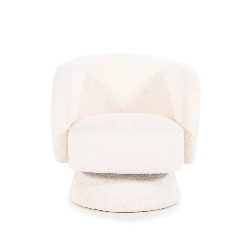 Drehbarer Loungesessel Balou Bouclé Weiss - By Boo