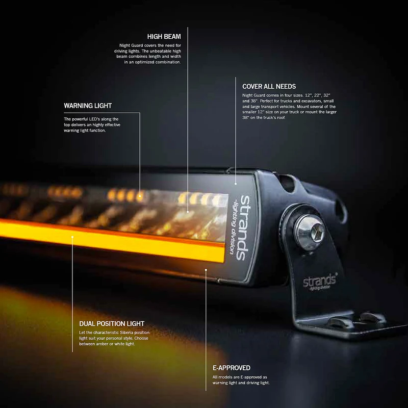 Strands Night Guard SR mit Warnblinklicht / 32"