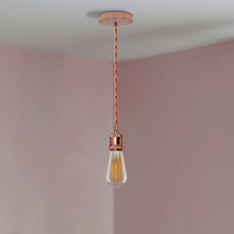 Vintage Mini Pendelleuchte-Roségold~3027