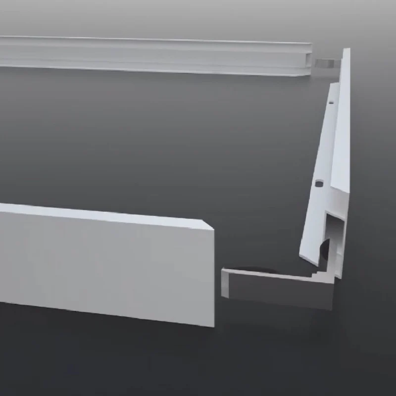 Aufputzrahmen | Klicken Sie auf System | für LED-Hintergrundbeleuchtungspanel 120x30mm