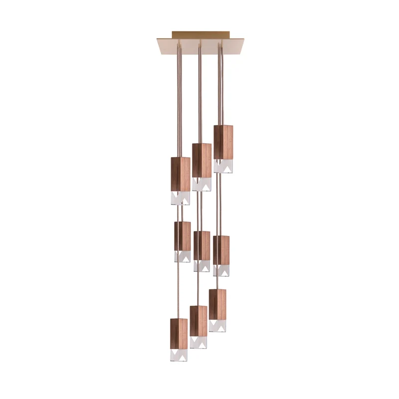 Wood Chandelier LAMP/ONE by Formaminima