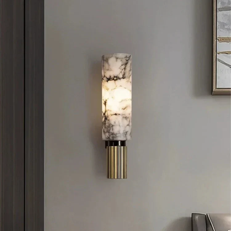 Wandleuchte Marmor Alabaster Modernes Design & Kupfer – Albâtre