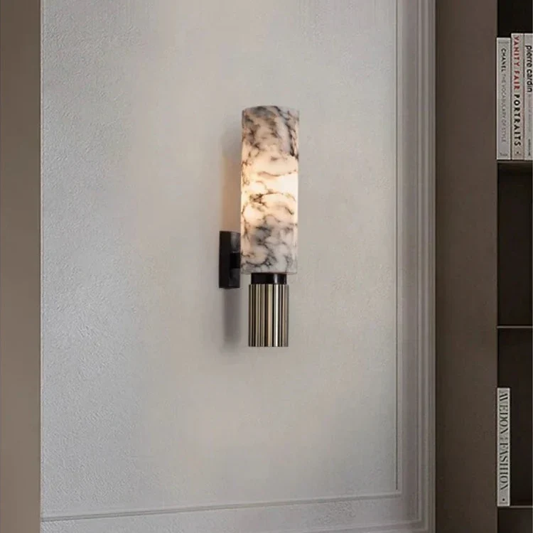 Wandleuchte Marmor Alabaster Modernes Design & Kupfer – Albâtre