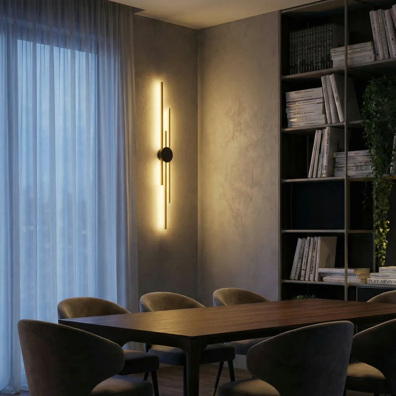 LED-Wandleuchte Oben Unten für Sanftes und Entspannendes Ambiente – Orbite Linéaire