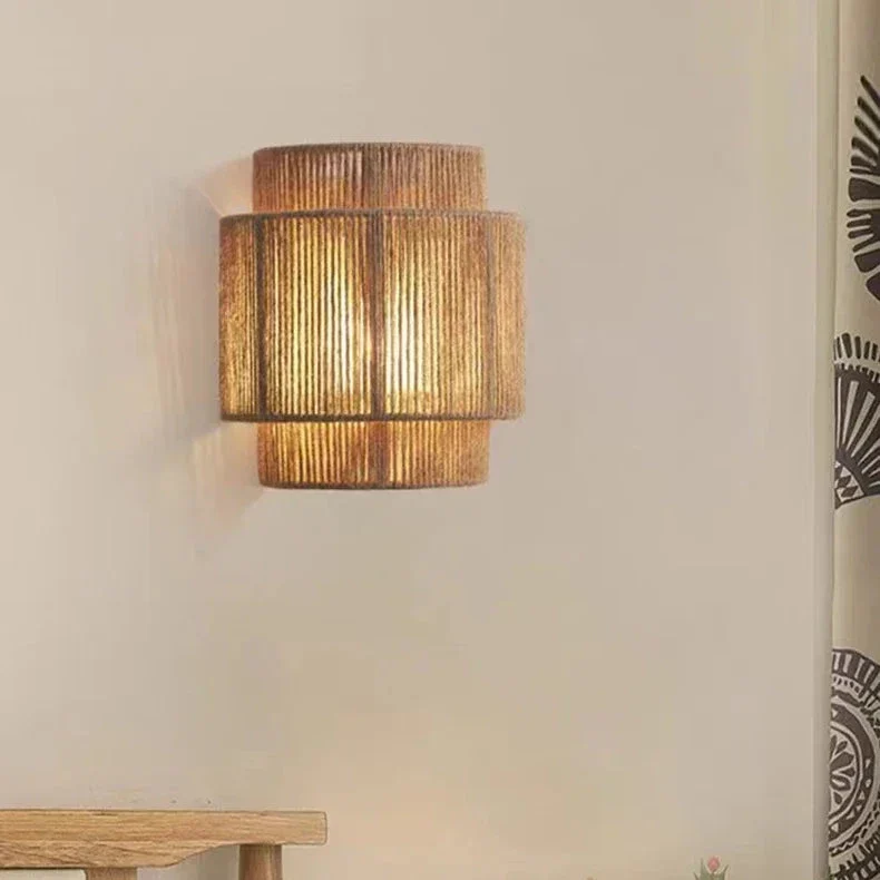 Wandleuchte Eco Chic Boho-Look Edle Materialien – Tressia
