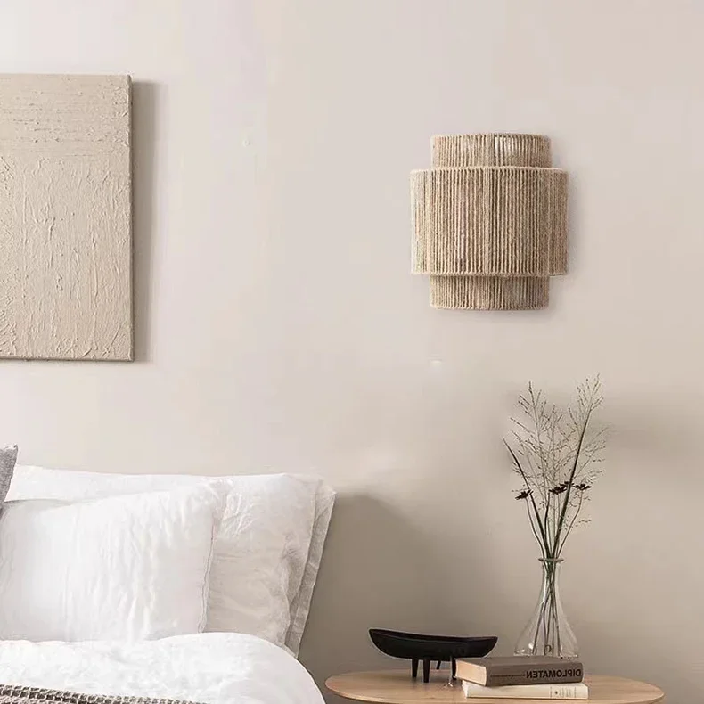 Wandleuchte Eco Chic Boho-Look Edle Materialien – Tressia