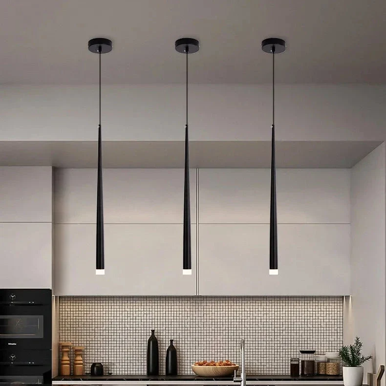 LED-Hängeleuchte Kompakt in gebürstetem Nickel für Innenräume – Flèche Dorée