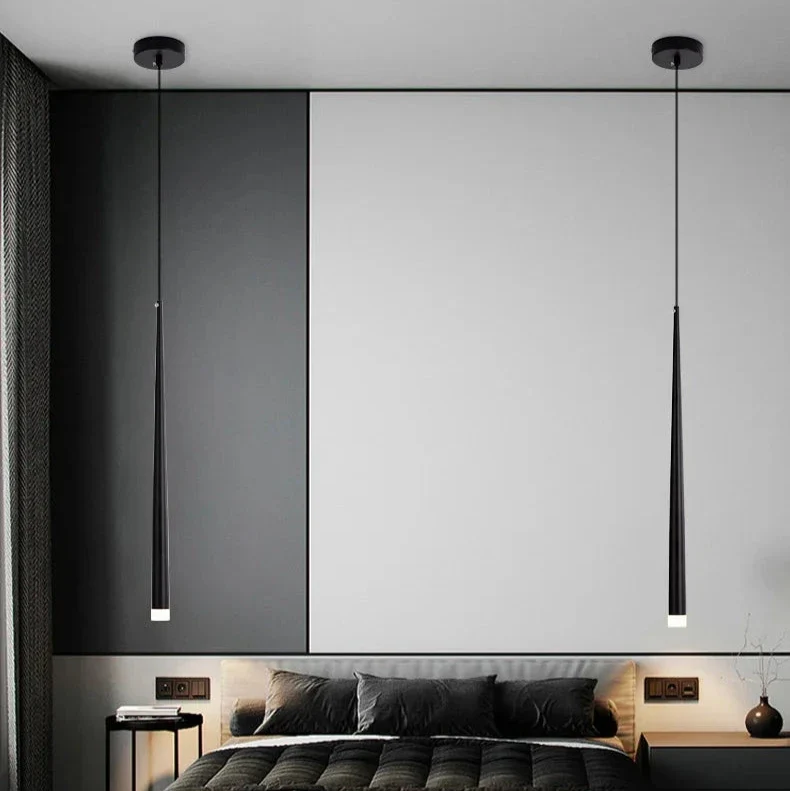 LED-Hängeleuchte Kompakt in gebürstetem Nickel für Innenräume – Flèche Dorée