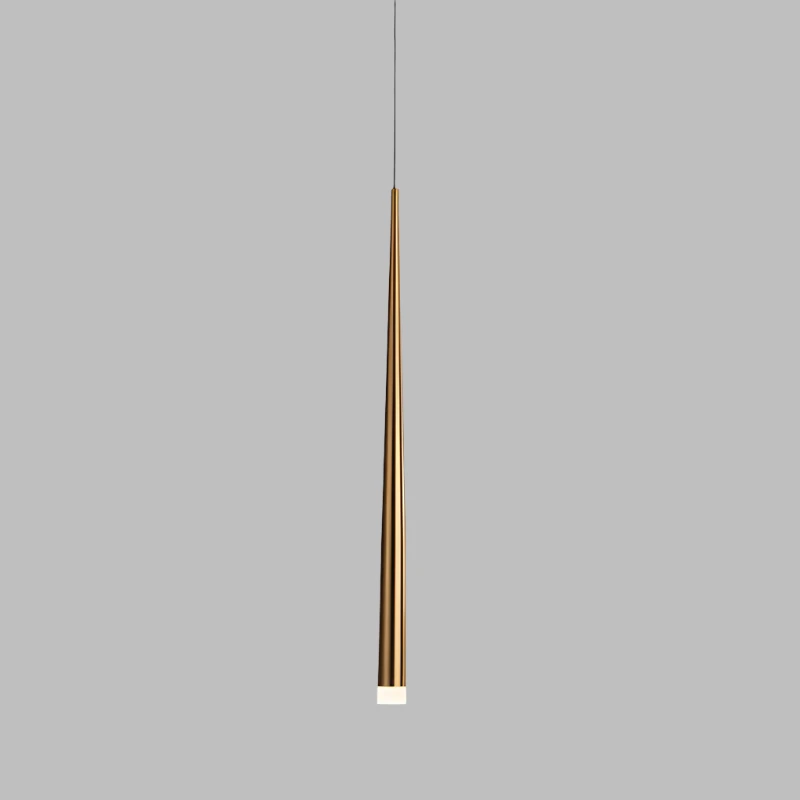 LED-Hängeleuchte Kompakt in gebürstetem Nickel für Innenräume – Flèche Dorée