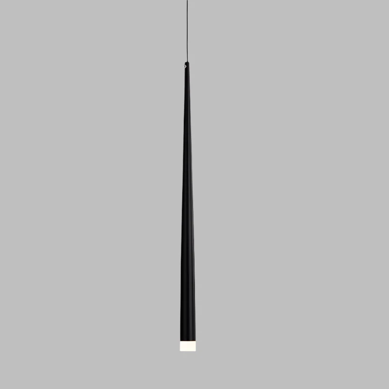 LED-Hängeleuchte Kompakt in gebürstetem Nickel für Innenräume – Flèche Dorée