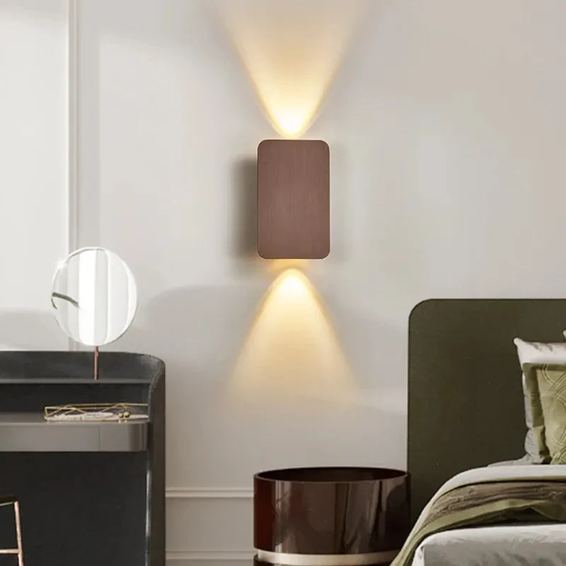 Moderne LED Up-&-Down-Wandleuchte rechteckig für Wohnzimmer & Flur