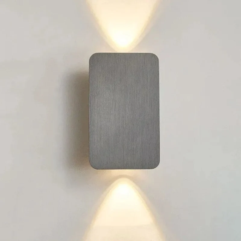 Moderne LED Up-&-Down-Wandleuchte rechteckig für Wohnzimmer & Flur