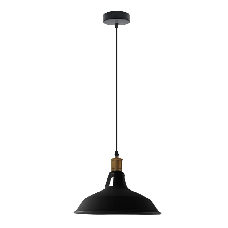 Retro Lustre Suspension Industrielle Plafonnier Abat-jour en métal 3PCS