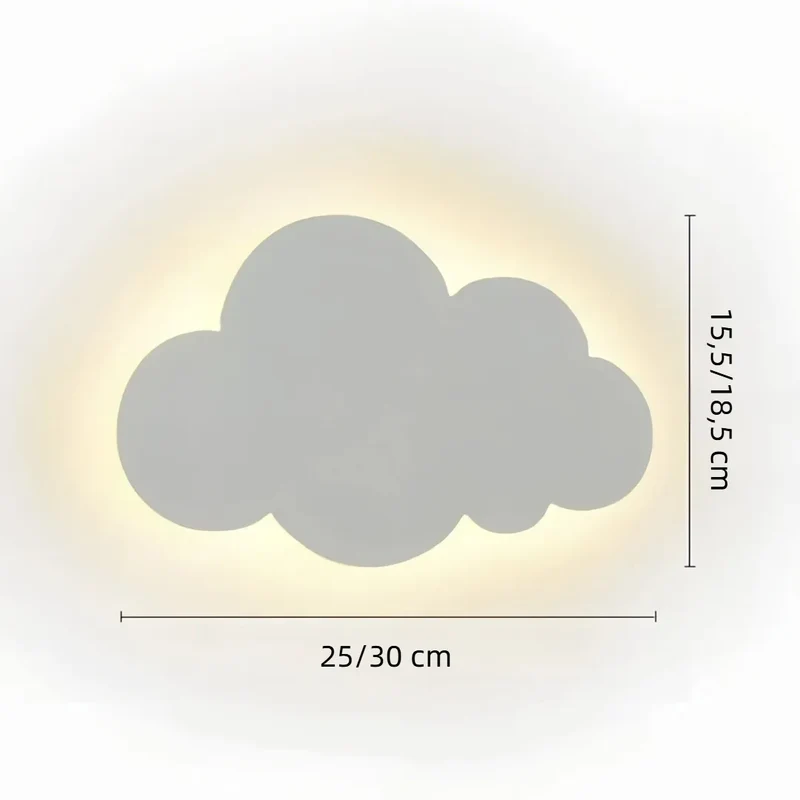 Minimalistische Wolkenform Wandleuchte fürs Kinderzimmer
