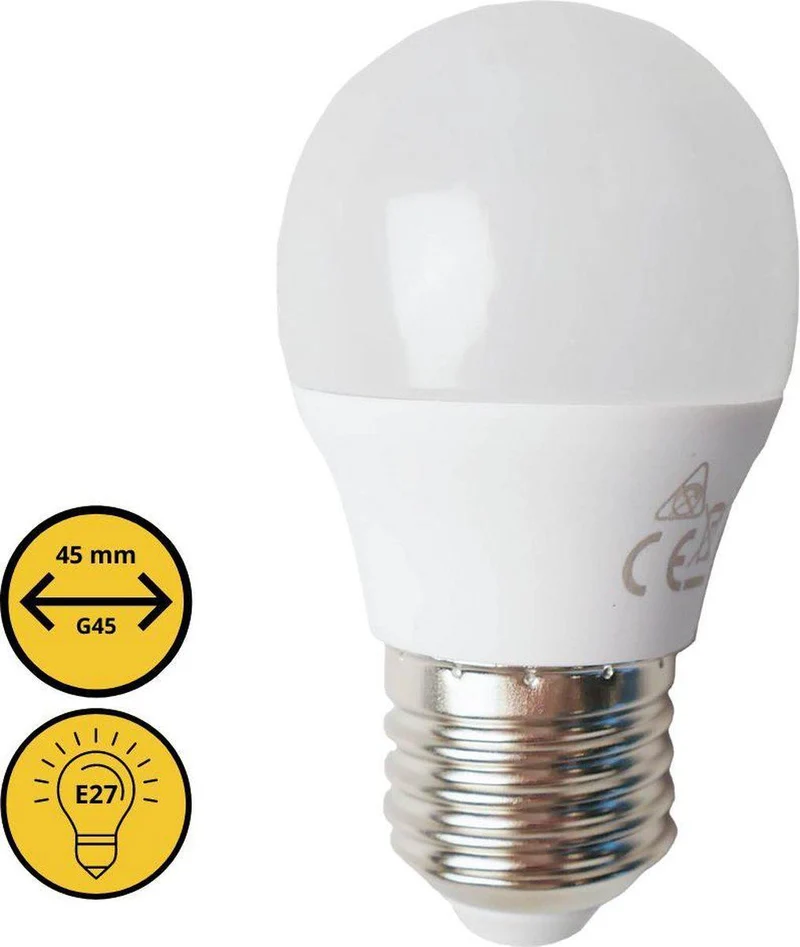 Proventa-LED-Lampe mit großer E27-Fassung – Durchmesser 45 mm – G45-Birnenlampe