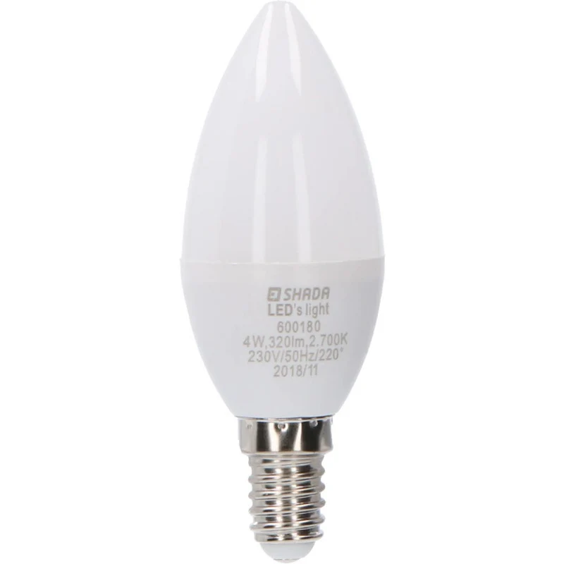 LED Kerze E14 4W warmweiß Kunststoff matt - Proventa