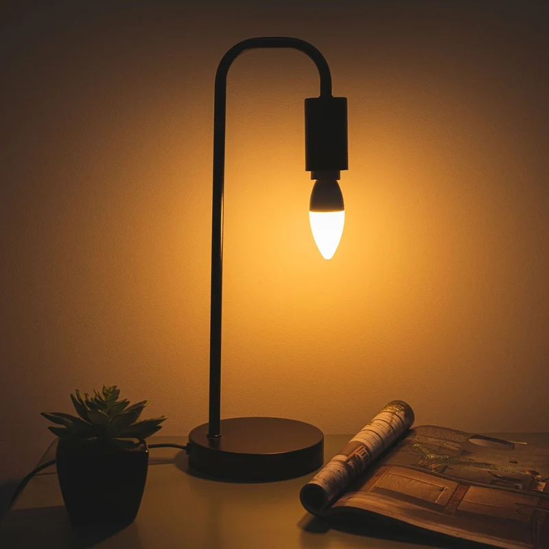 Dimmbare LED-Lampe Proventa E14 – Lichtfarbe dimmbar auf extra warmweißes Licht – 1 x Kerzenlampe