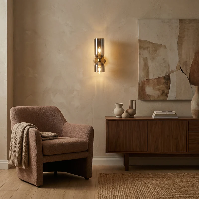 Elegante Innenwandleuchte aus Klarglas – Sorella