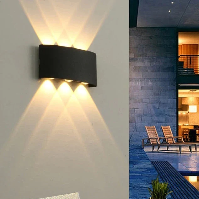 Wasserdichte moderne Wandleuchte für Außenbereiche – WaveX
