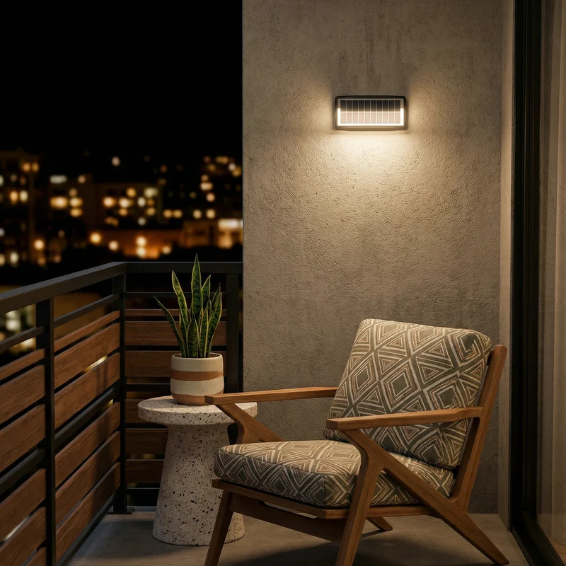 Solar LED Wandleuchte Doppelstrahl Außen – Solarix