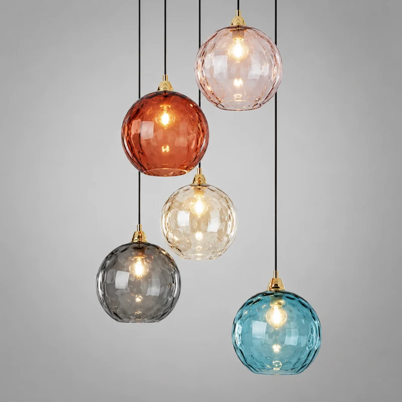 Bunte Glas-Hängeleuchte Fröhliche und Moderne Atmosphäre – Célestro