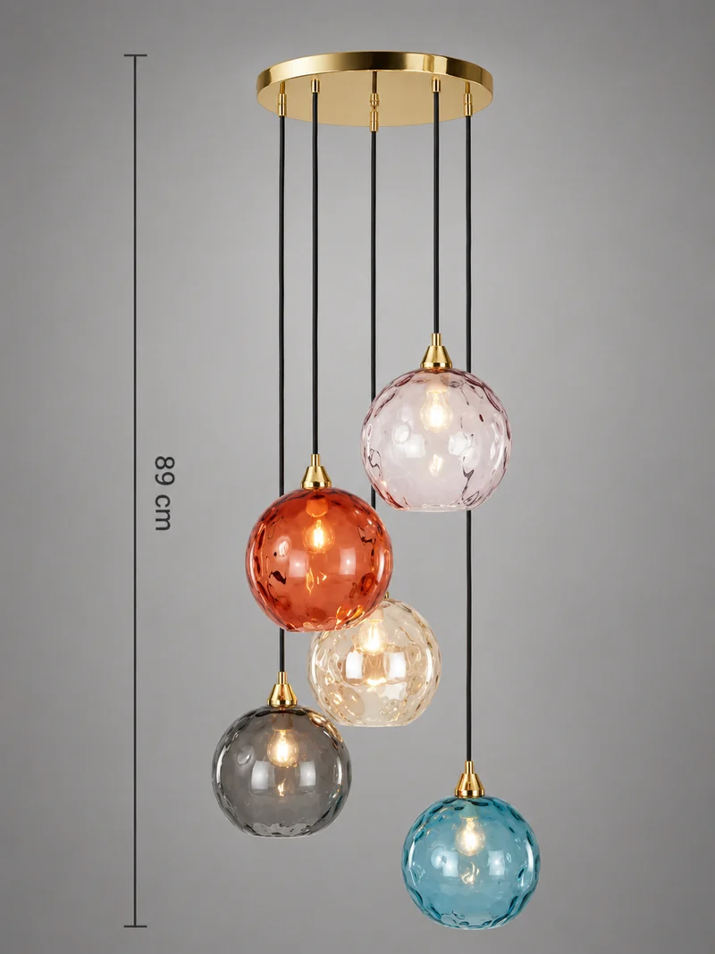 Bunte Glas-Hängeleuchte Fröhliche und Moderne Atmosphäre – Célestro