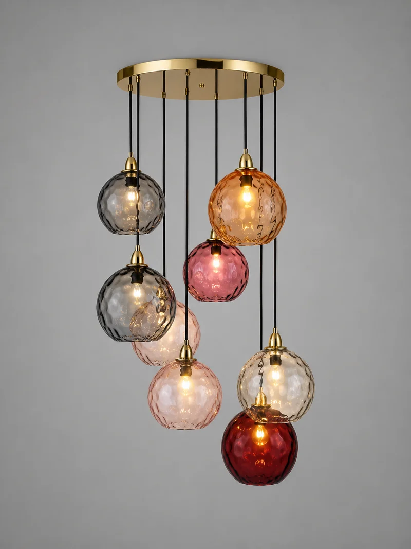 Bunte Glas-Hängeleuchte Fröhliche und Moderne Atmosphäre – Célestro