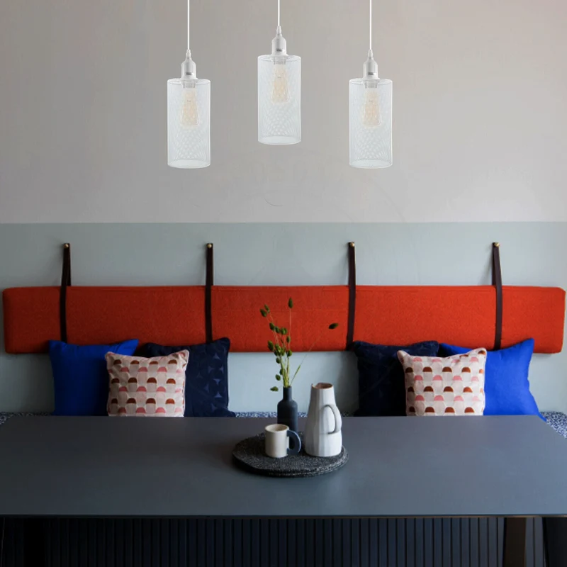 Abat-jour vintage en forme de cage en métal Suspension en métal Lampe