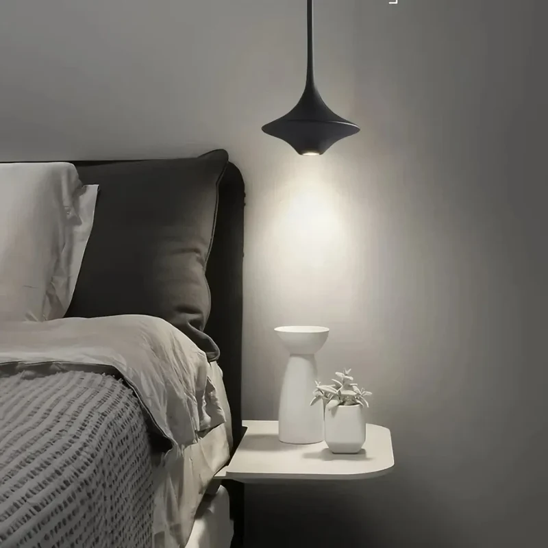 Minimalistische Pendelleuchte im skandinavischen Design fürs Schlafzimmer