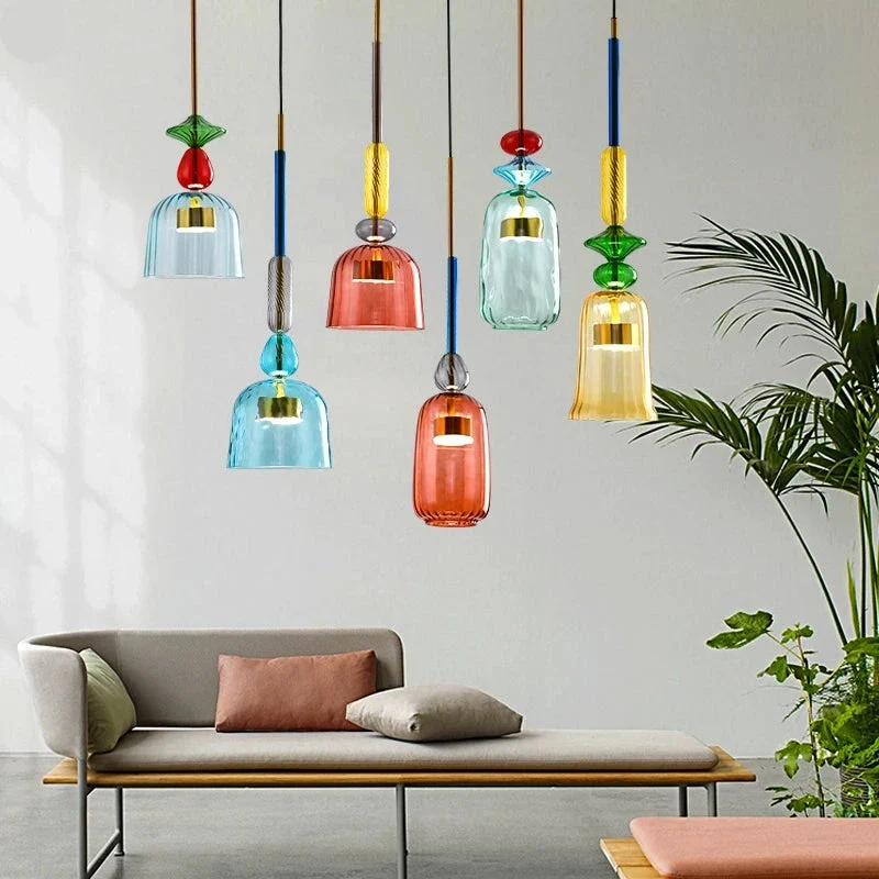 Bunte Geometrische Hängelampe Nordischer Stil – Yura
