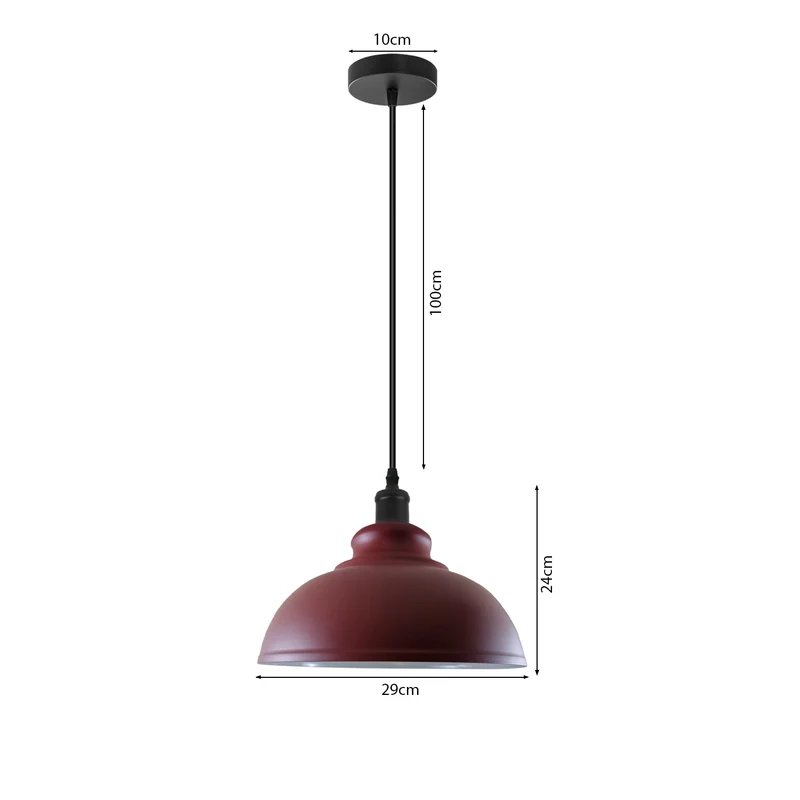 Industrie Pendelleuchte & Hangelampen mit Schirm Ø 29cm~2948