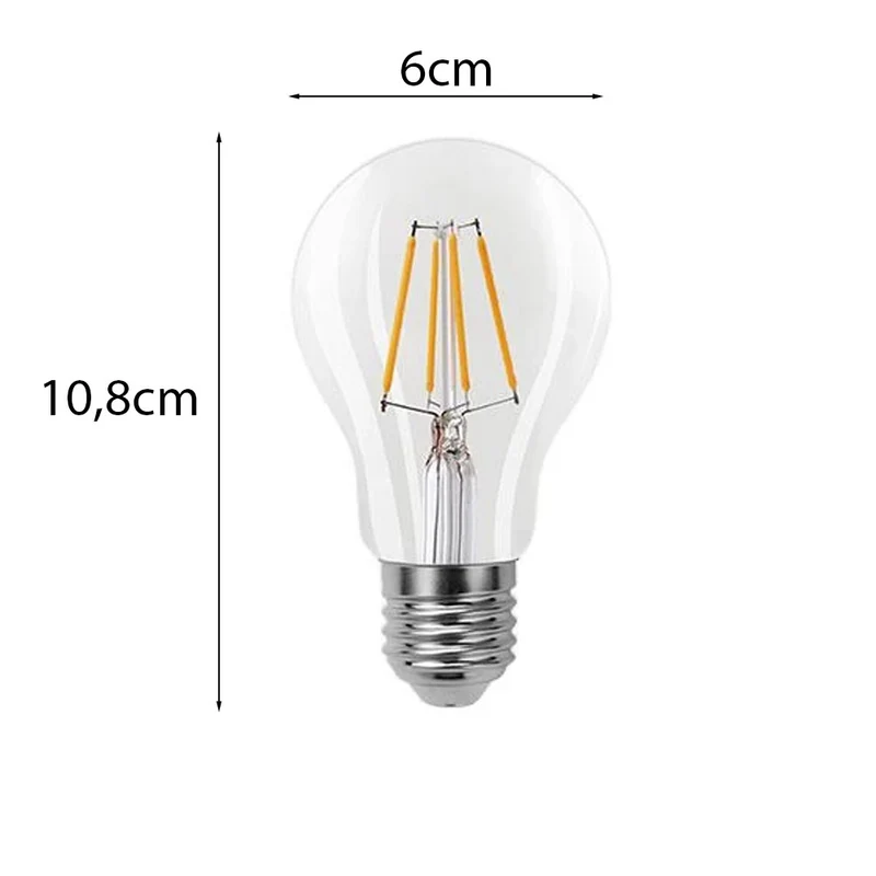 LED-Glühlampe 6W | A60 | Klar | 3-stufig dimmbar | E27 | 2700K – Warmweiß
