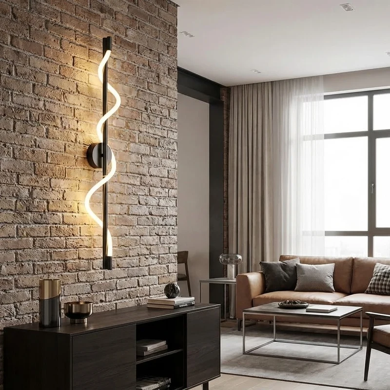 LED-Wandleuchte Auf- & Abwärts Elegantes gedrehtes Design – SpiraleX
