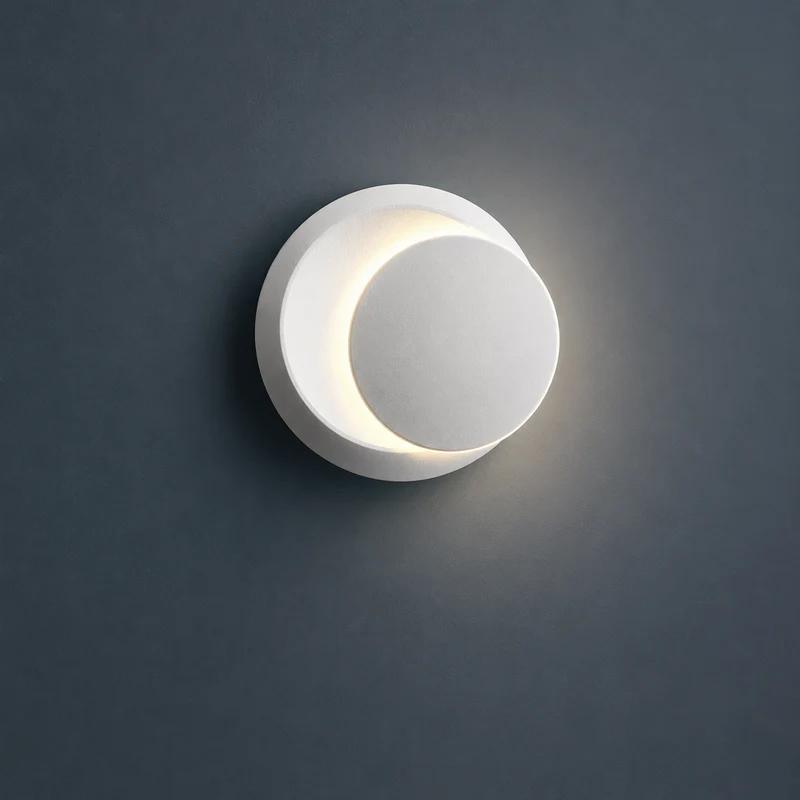 Zeitgenössische Wandleuchte, drehbarer Metallkörper bis 350° – Eclipse