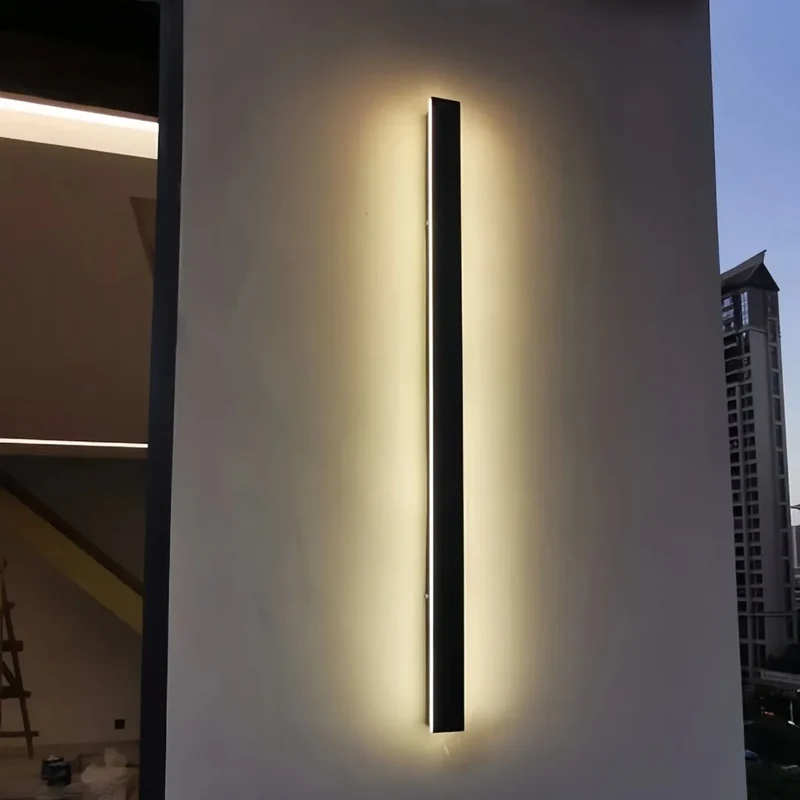 Minimalistische LED Außenleuchte mit Bewegungsmelder dimmbar schwarz