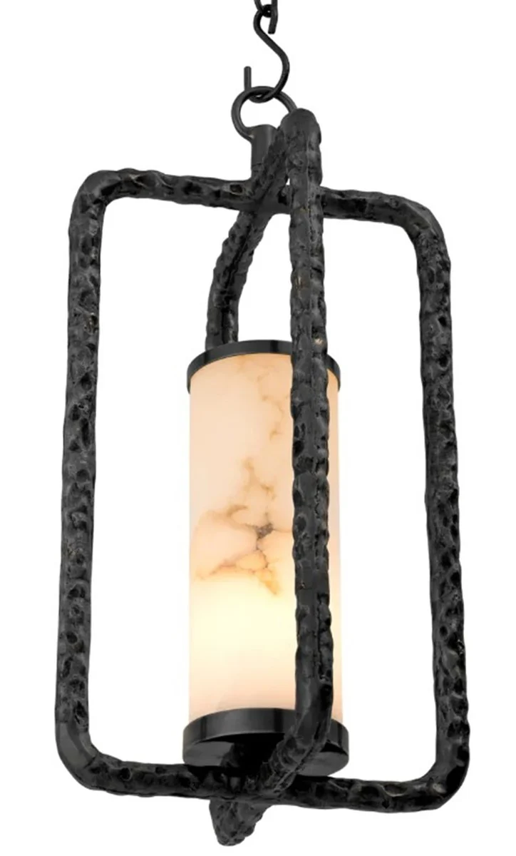 Casa Padrino Luxus Kronleuchter Vintage Messing Alabaster Ø 29 x H 59 cm