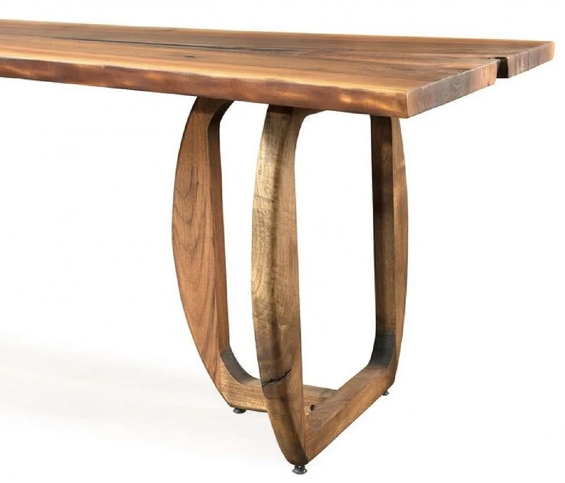 Casa Padrino Luxus Massivholz Esstisch Braun 200 x 100 x H. 76 cm - Küchentisch aus massivem Walnussholz - Esszimmer Möbel - Massivholz Möbel - Luxus Möbel