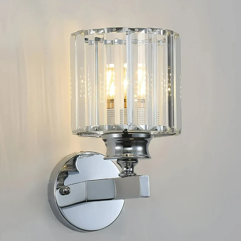 Moderne LED Kristall-Wandleuchte für Schlafzimmer