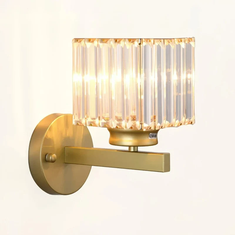 Moderne LED Kristall-Wandleuchte für Schlafzimmer