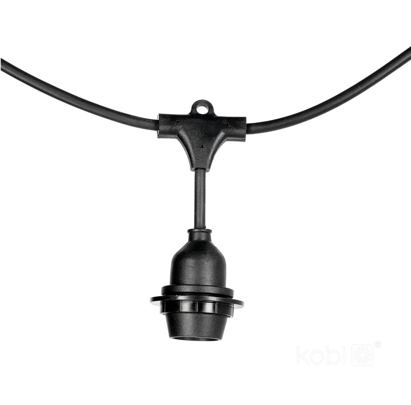 5 Meter langes Prickkabel – Lichtkabel 5x E27-Fassung | Anschließbar | KRETA
