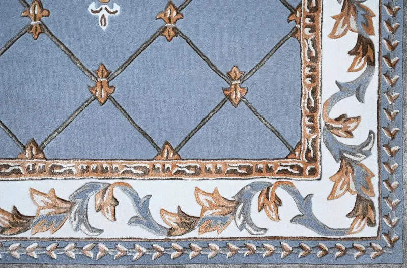 Pompöös by Casa Padrino Luxus Barock Teppich Krone von Harald Glööckler Blau - Verschiedene Größen