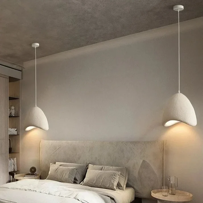Beruhigende Hängelampe Wabi-Sabi-Stil Kieselform – Lueur de Galet
